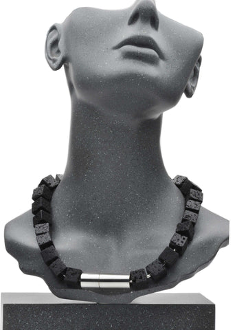 Necklace NB Lava Rock Cubes