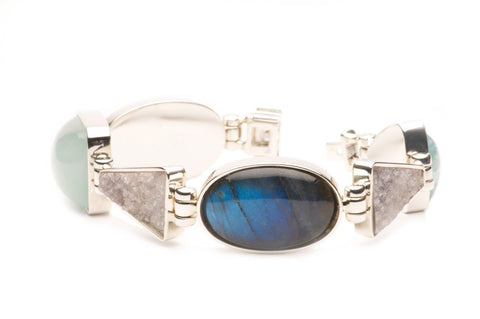 Bracelet 6 coloured gemstones