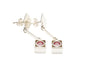 Earring - Sterling Silver with fine Rubies