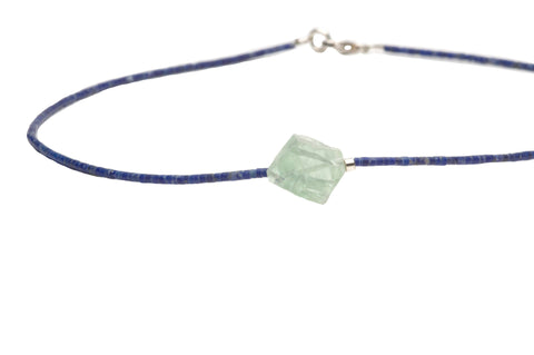 Necklace Lapis Lazuli and Beryl