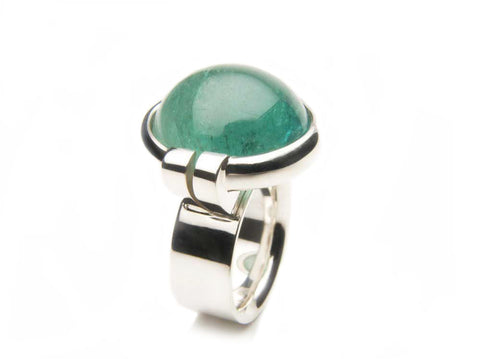 Ring R145 Blue-Green Tourmaline