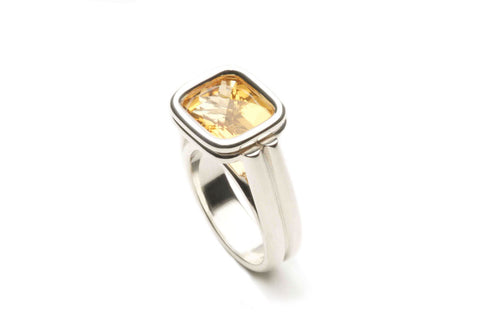 Ring R060 OYSTER with Citrine